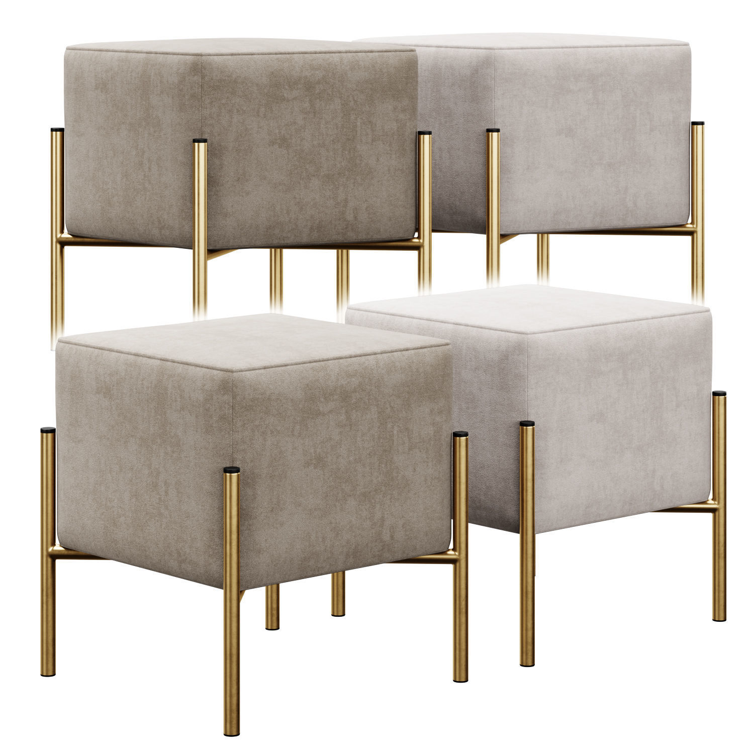 Ivor 15 5 Wide Ottoman by Etta Avenue 3D model_4