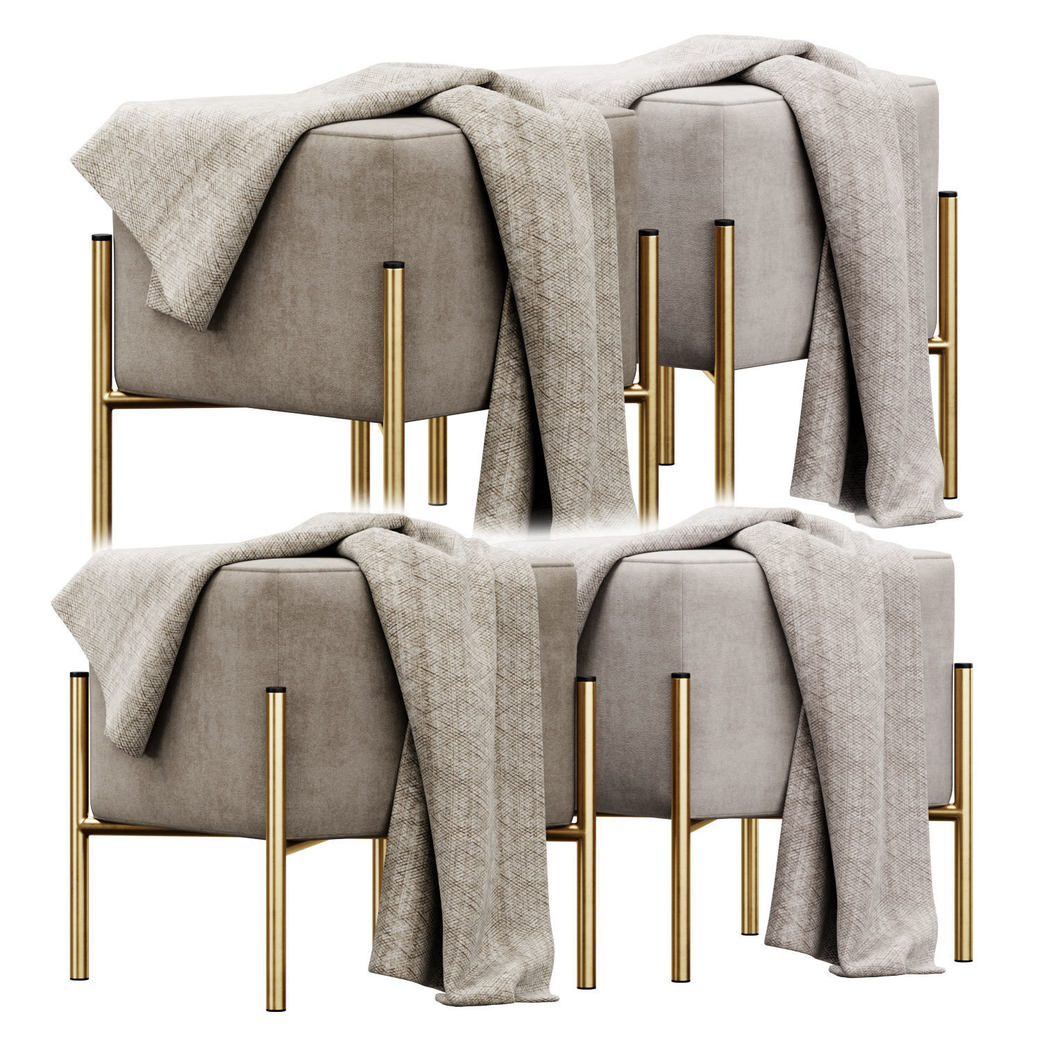 Ivor 15 5 Wide Ottoman by Etta Avenue 3D model_2