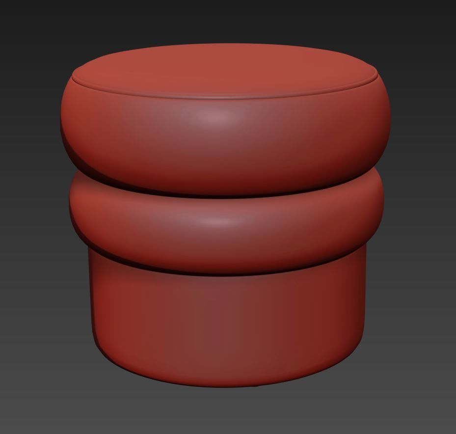 Swagger 20 boucle stool by Kardiel 3D model_6