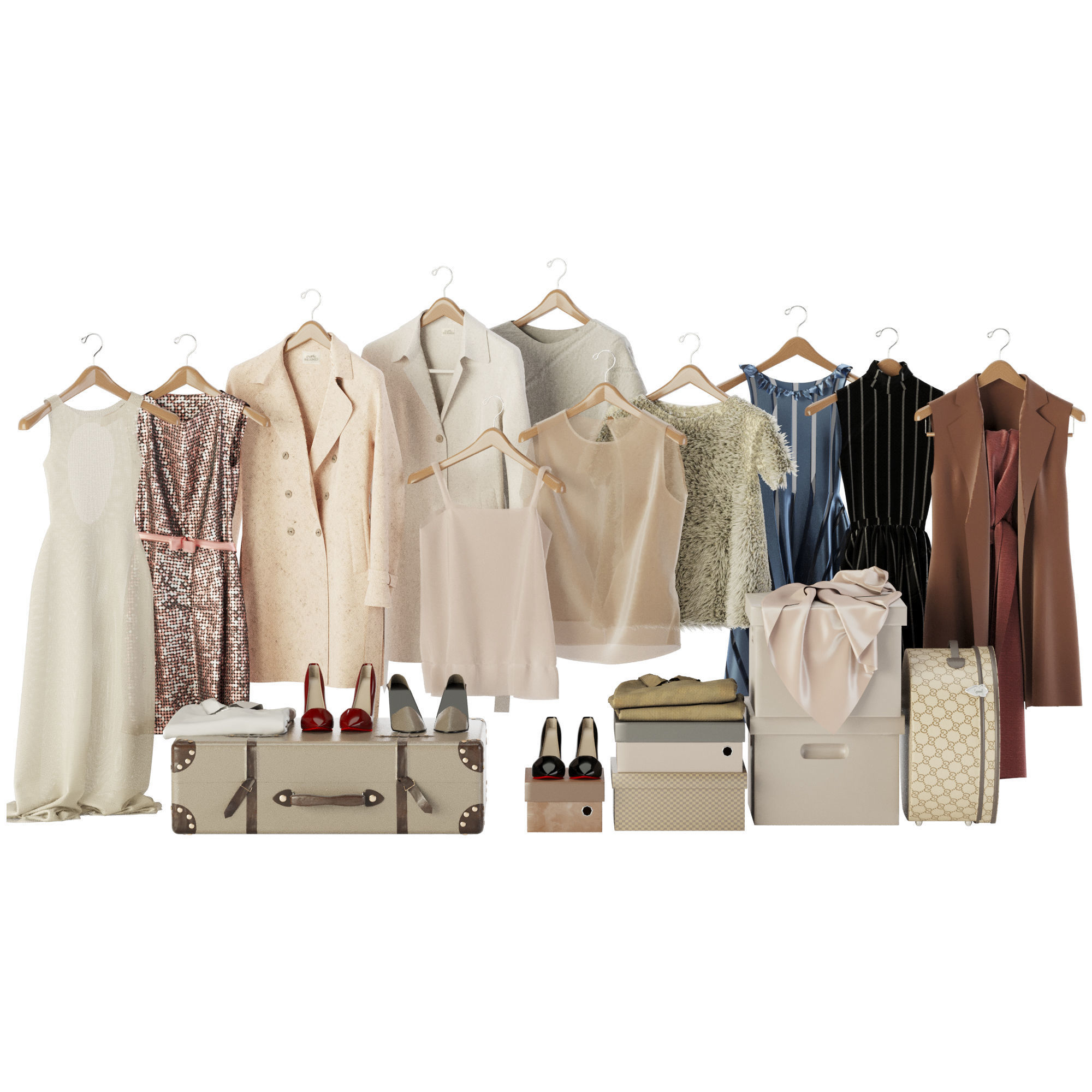 Wardrobe No 01 3D model_2