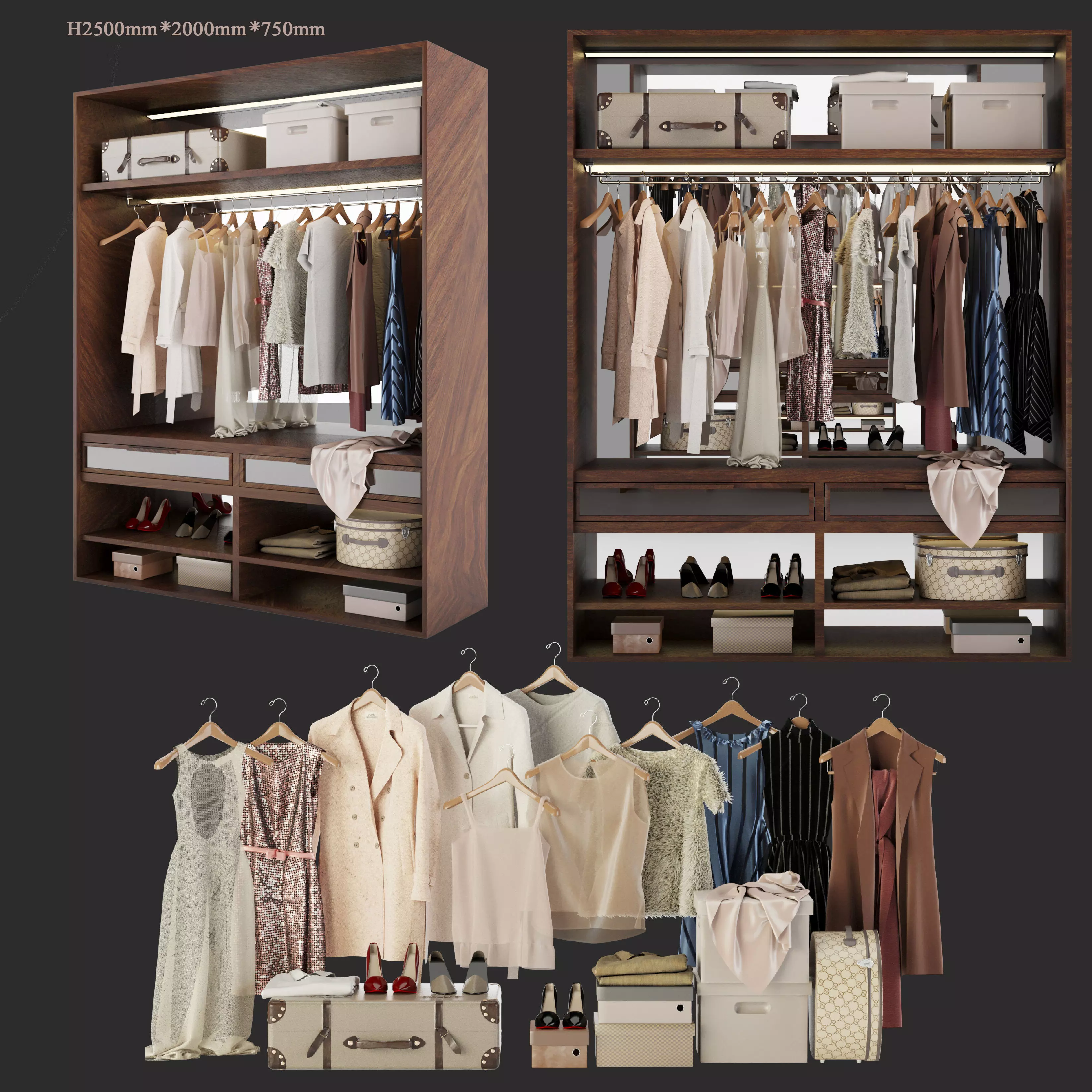 Wardrobe No 01 3D model_0