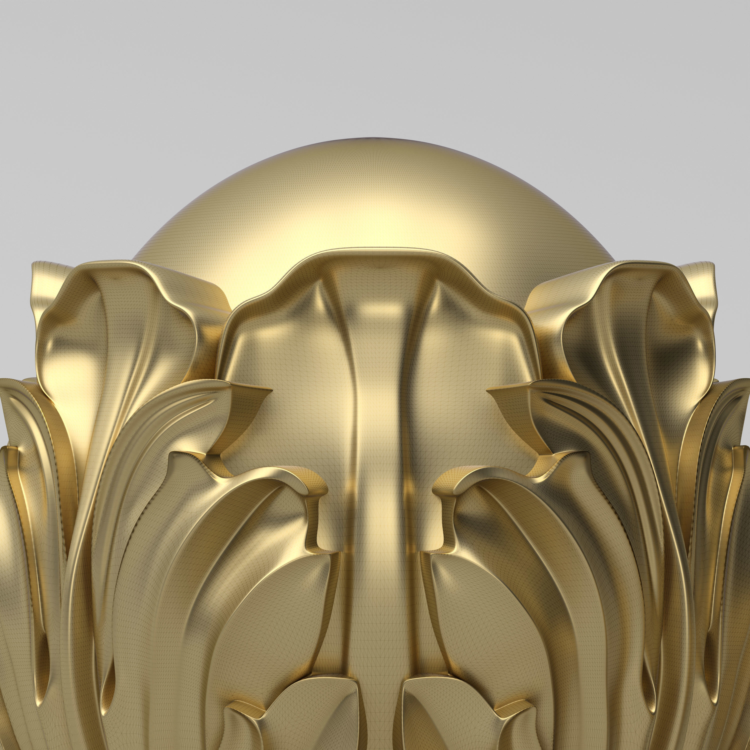 Carved Finial 3D model_3
