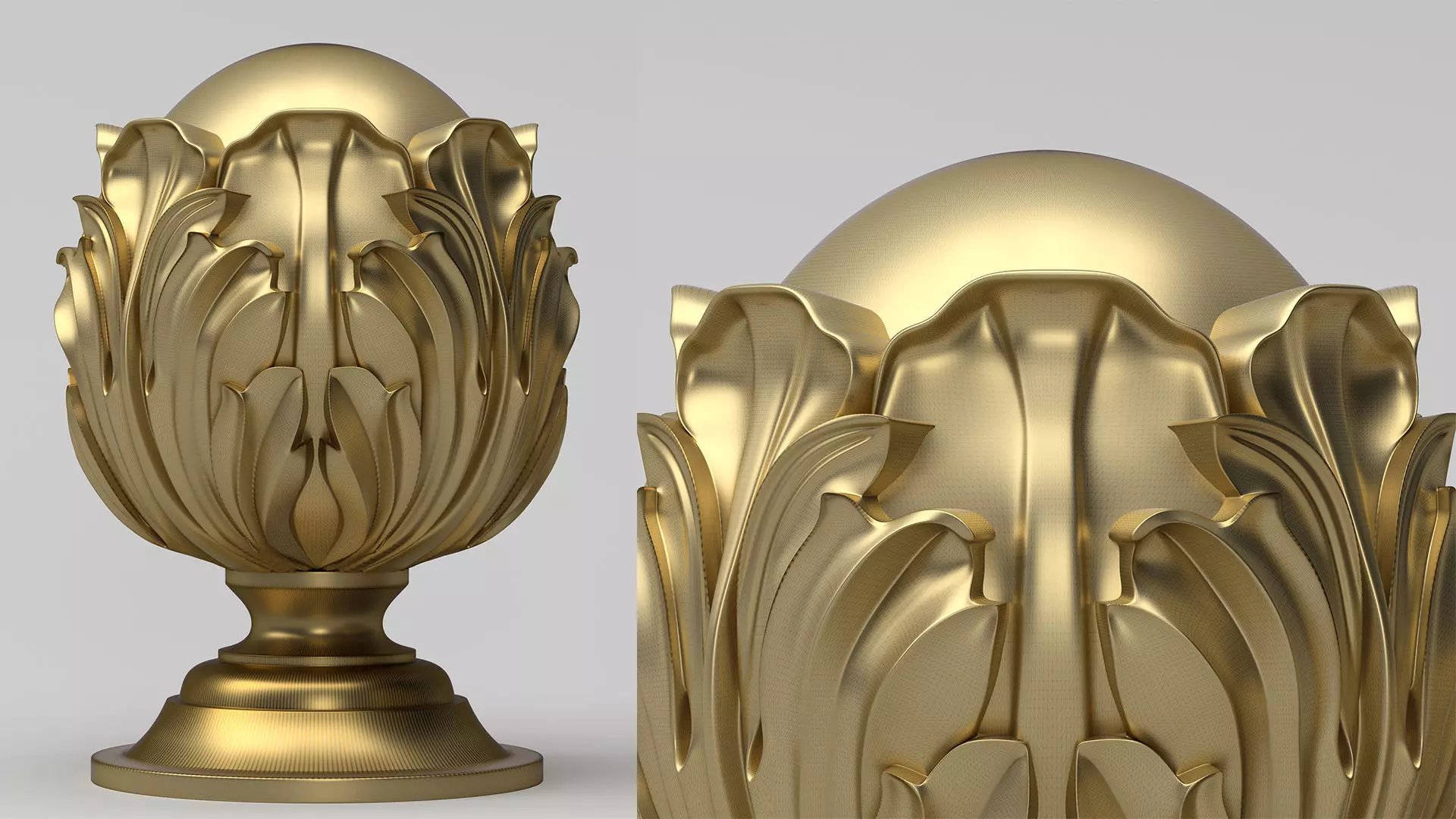 Carved Finial 3D model_0
