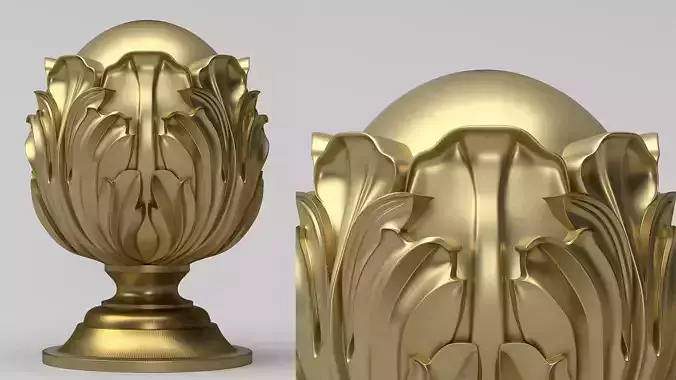 Carved Finial 3D model