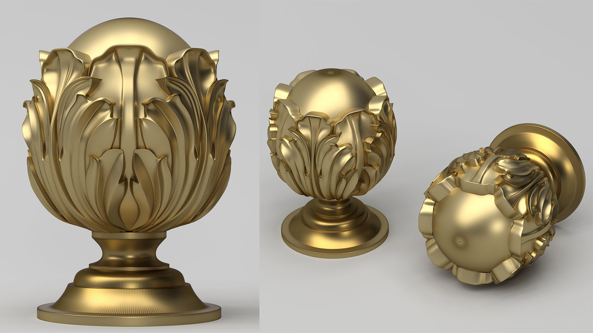 Carved Finial 3D model_1