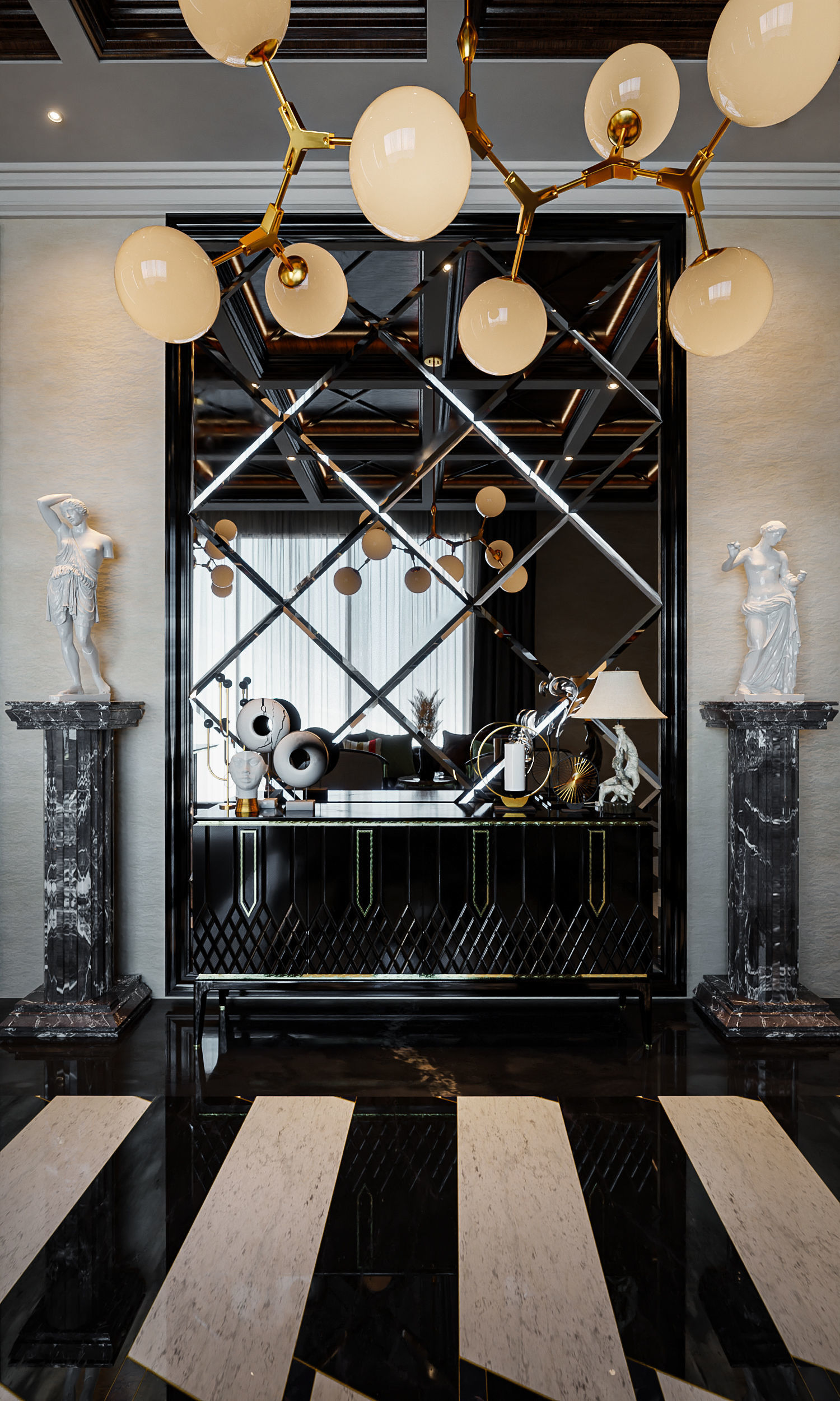 Office Luxury Interior Scene 3D model_7