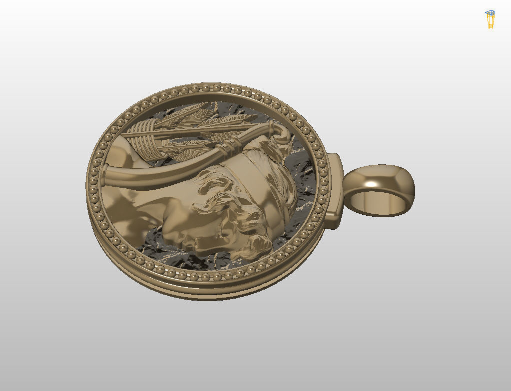 Horoscope Zodiac sign Sagittarius pendant  3D print model_10