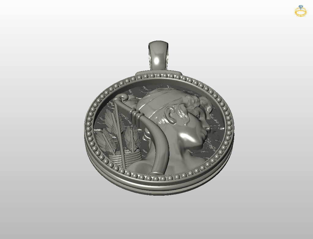 Horoscope Zodiac sign Sagittarius pendant  3D print model_45