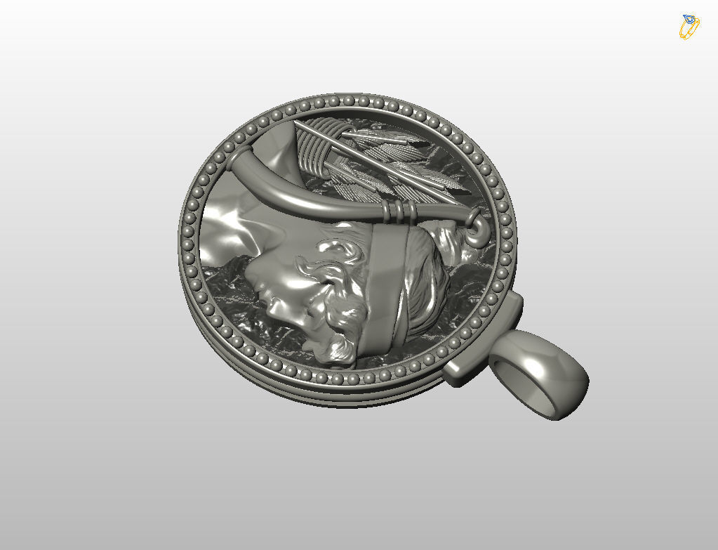 Horoscope Zodiac sign Sagittarius pendant  3D print model_39