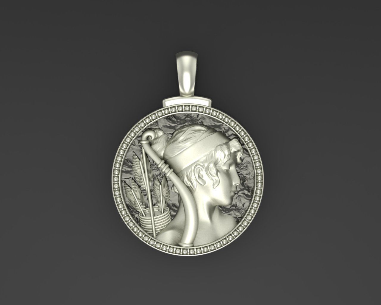 Horoscope Zodiac sign Sagittarius pendant  3D print model_1