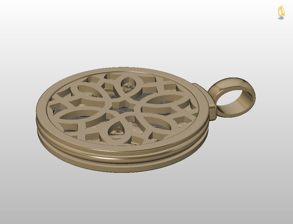 Horoscope Zodiac sign Sagittarius pendant  3D print model_18