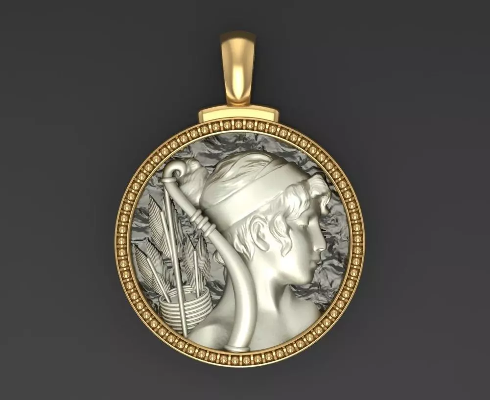 Horoscope Zodiac sign Sagittarius pendant  3D print model_0