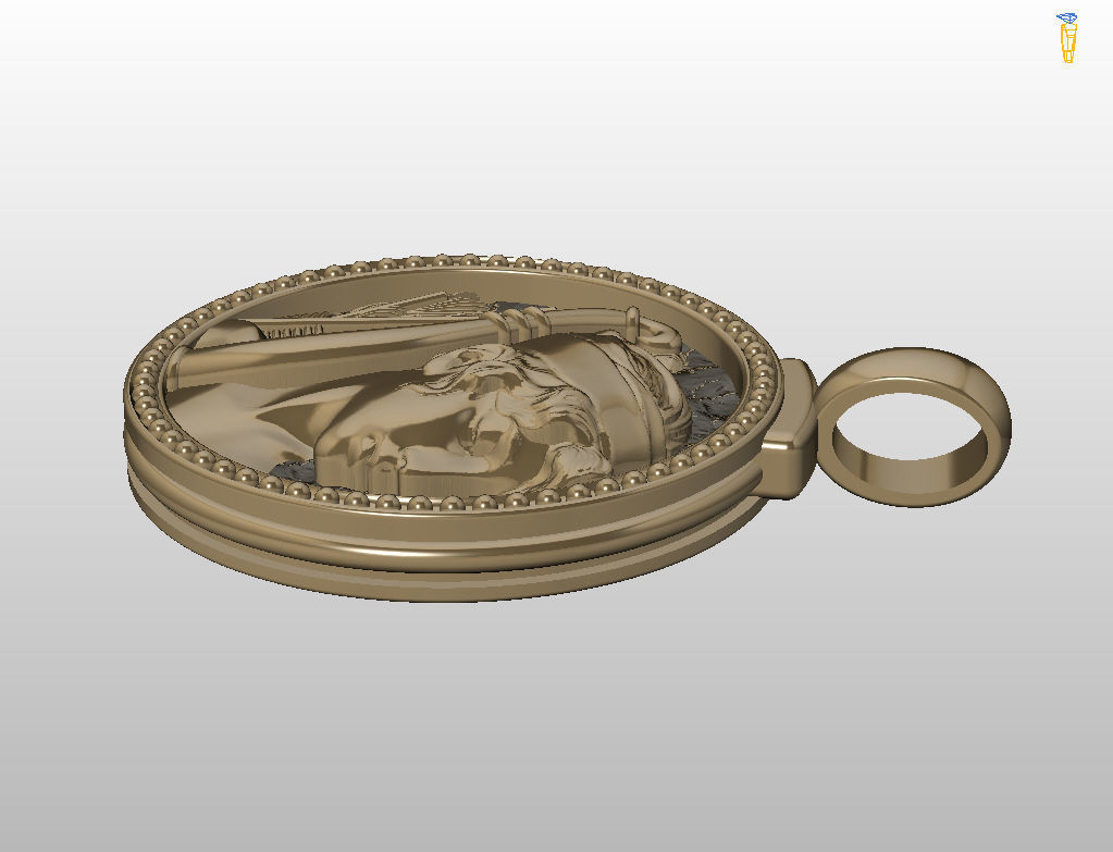 Horoscope Zodiac sign Sagittarius pendant  3D print model_13