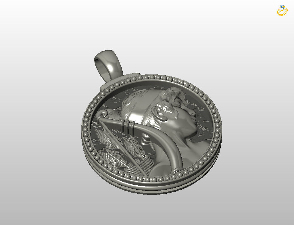 Horoscope Zodiac sign Sagittarius pendant  3D print model_48