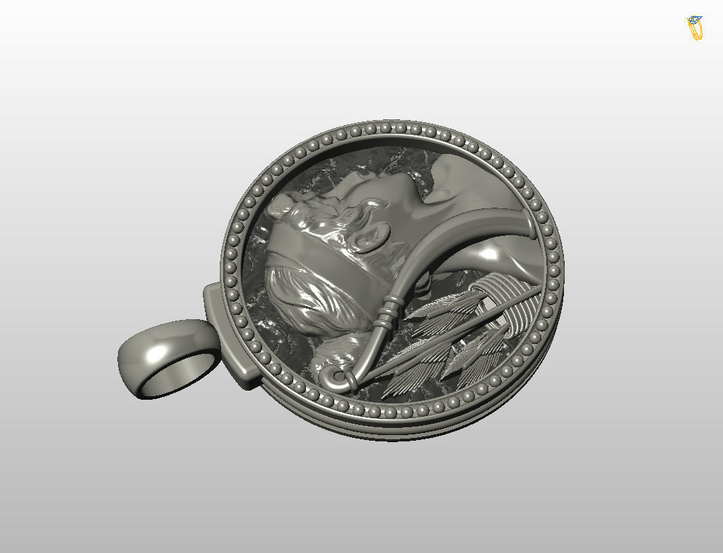 Horoscope Zodiac sign Sagittarius pendant  3D print model_35