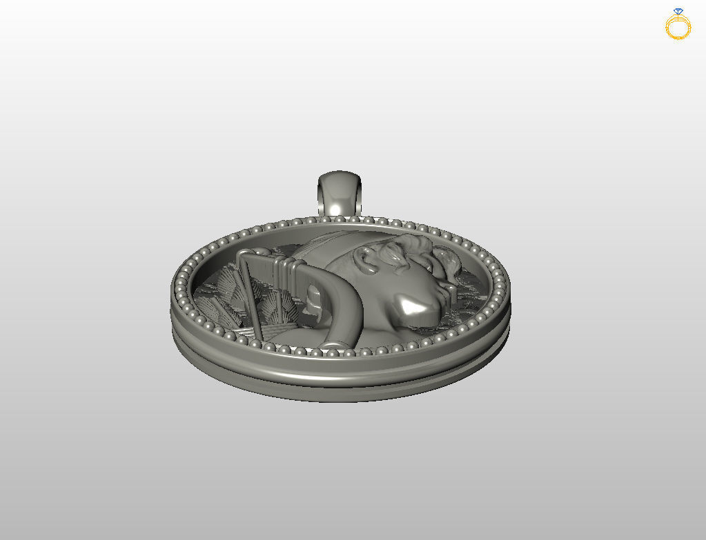 Horoscope Zodiac sign Sagittarius pendant  3D print model_47