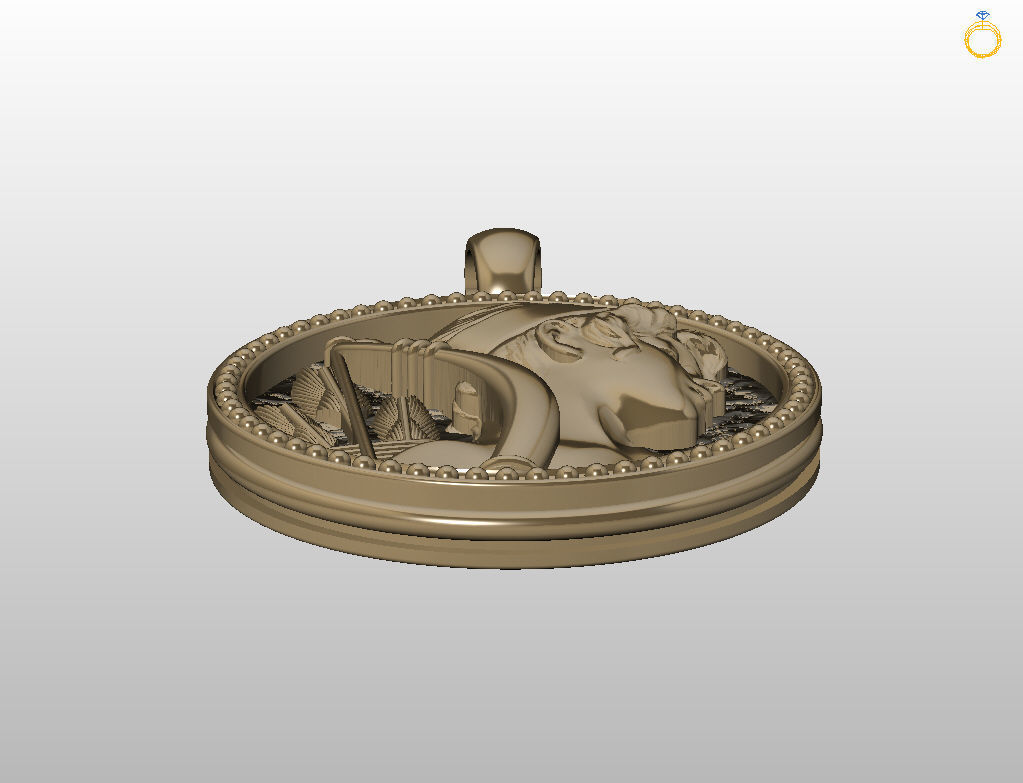 Horoscope Zodiac sign Sagittarius pendant  3D print model_8