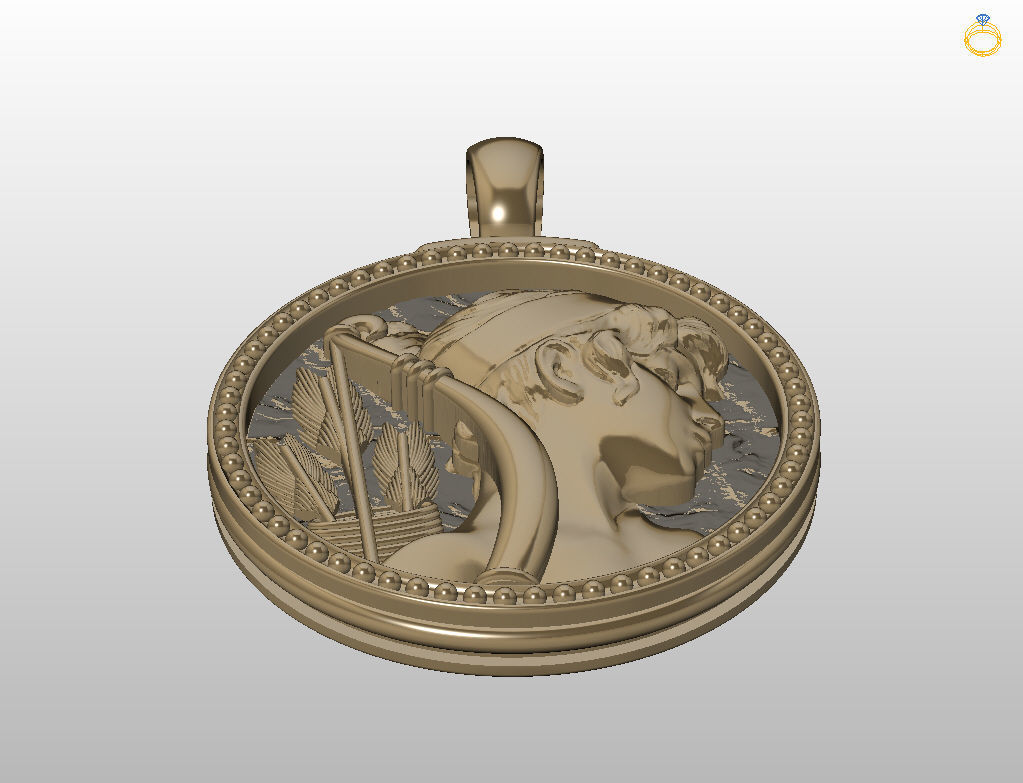 Horoscope Zodiac sign Sagittarius pendant  3D print model_20