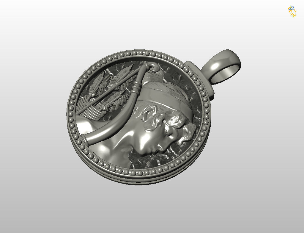 Horoscope Zodiac sign Sagittarius pendant  3D print model_42