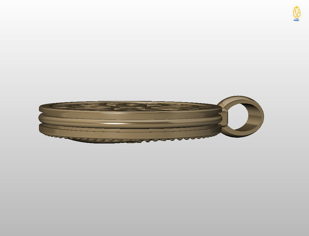 Horoscope Zodiac sign Sagittarius pendant  3D print model_19