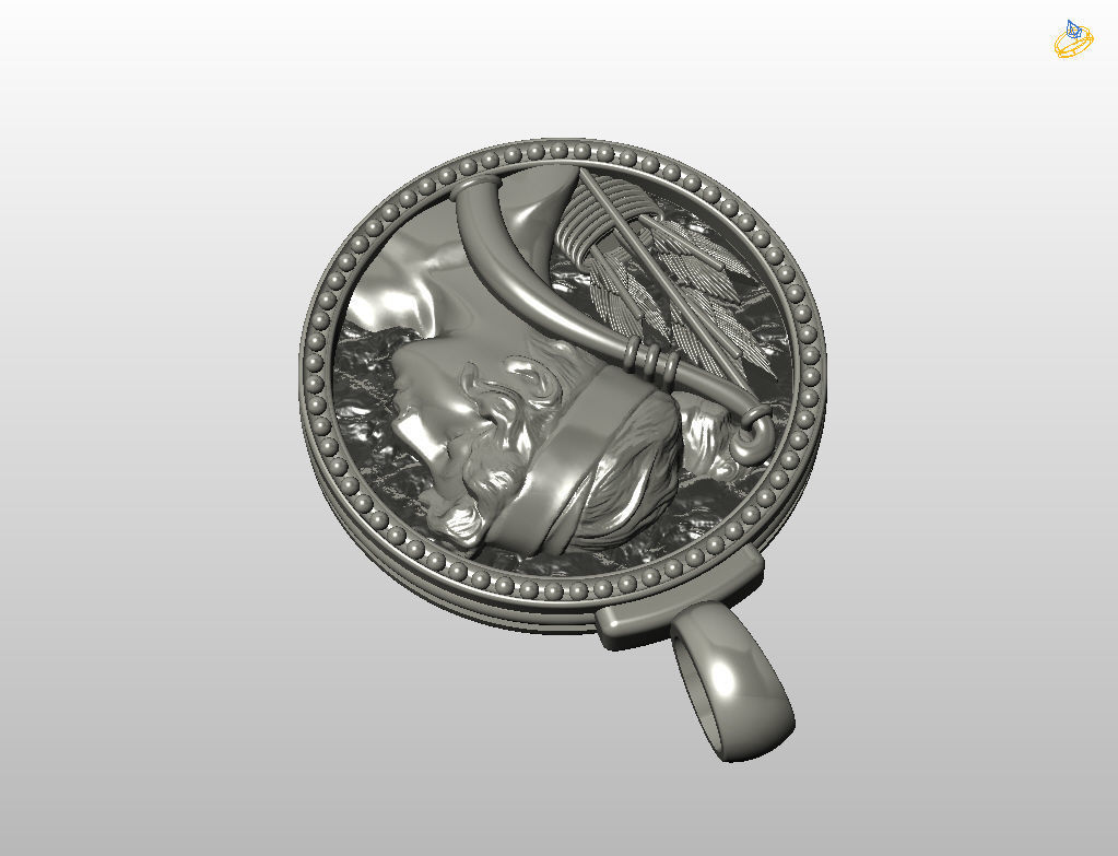 Horoscope Zodiac sign Sagittarius pendant  3D print model_38