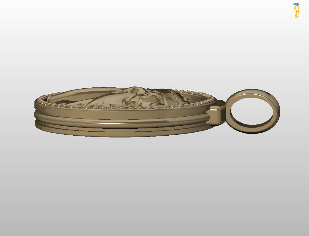 Horoscope Zodiac sign Sagittarius pendant  3D print model_14