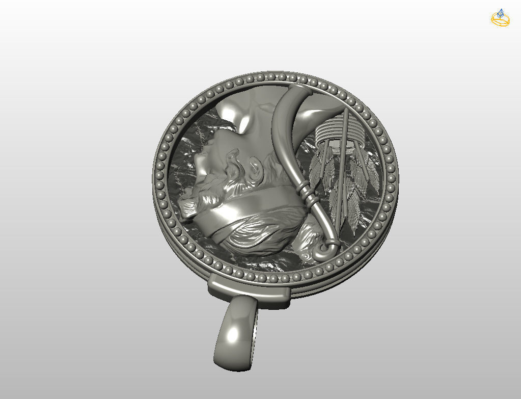 Horoscope Zodiac sign Sagittarius pendant  3D print model_37