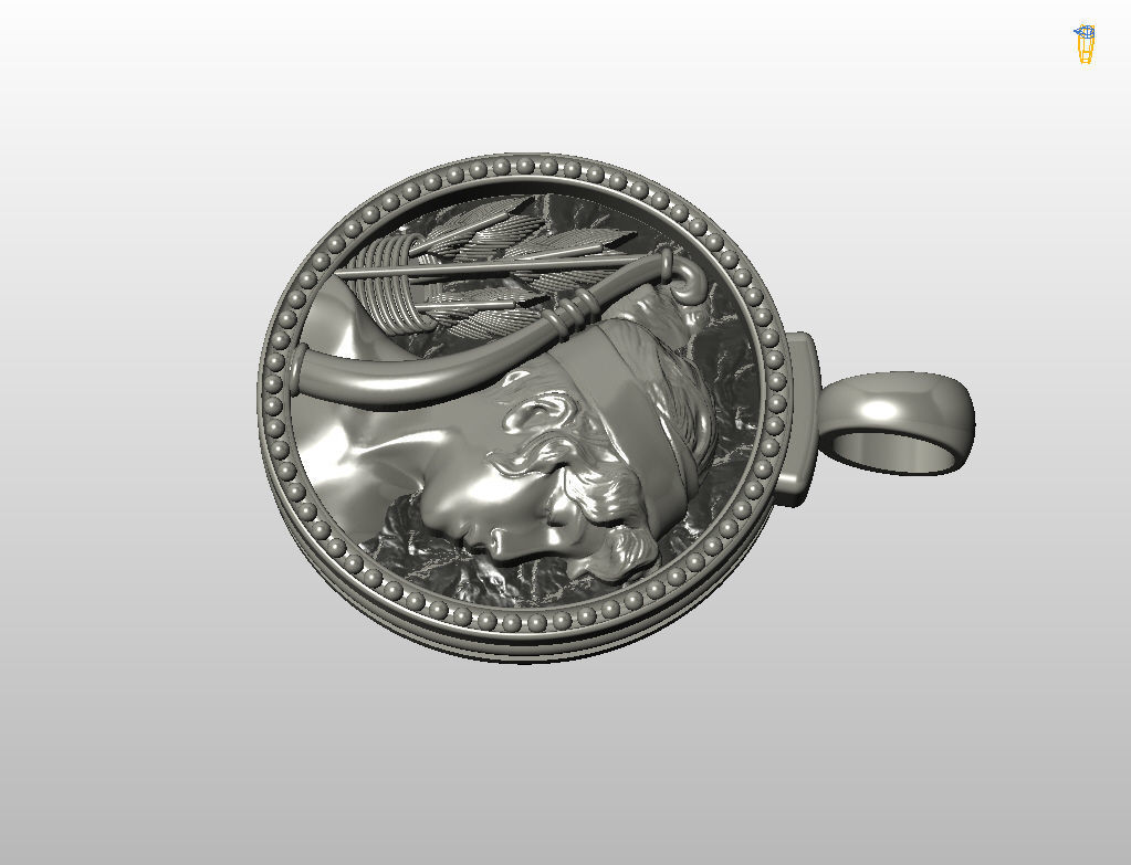 Horoscope Zodiac sign Sagittarius pendant  3D print model_40