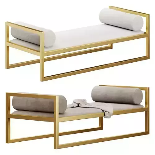 Grand Avenue Daybed in Gold Finish