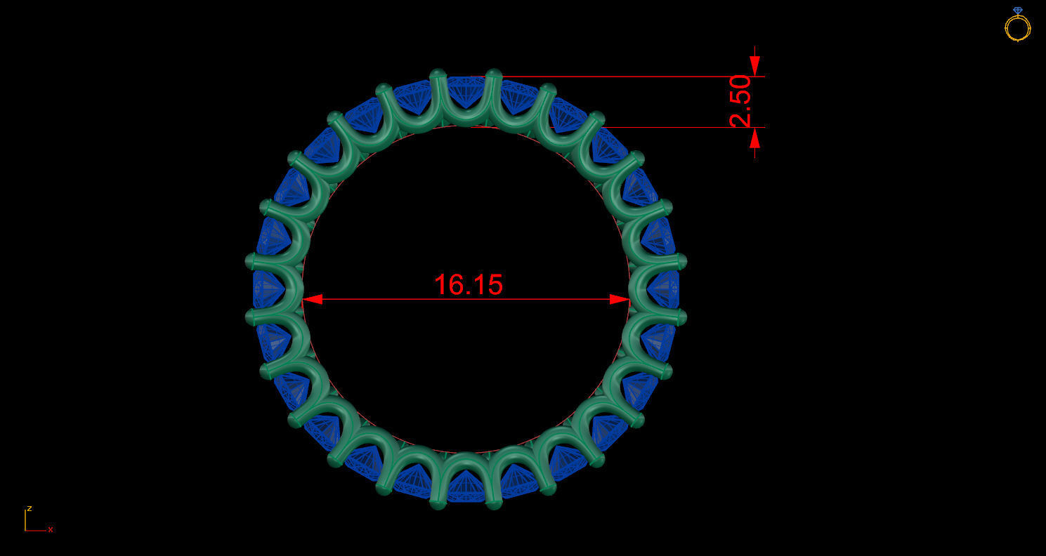 Ring 164 3D print model_10