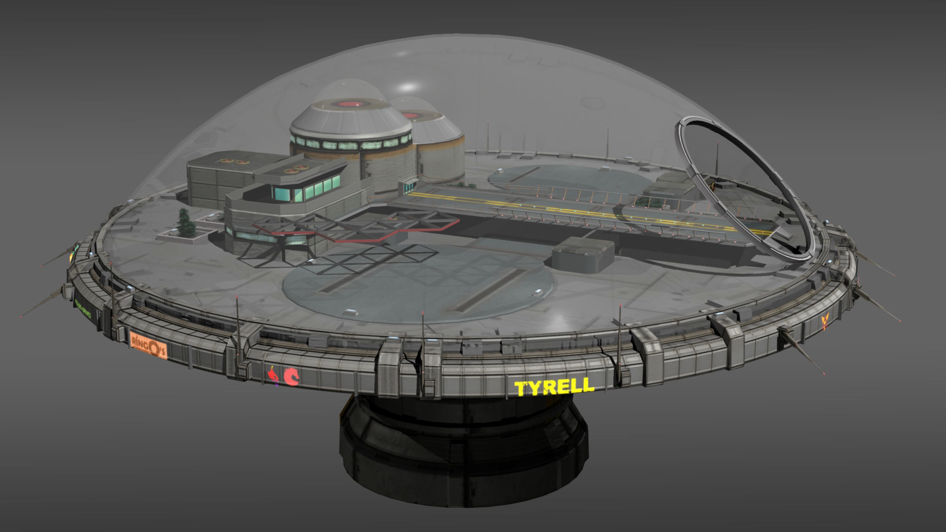 Dome District Low-poly 3D model_8