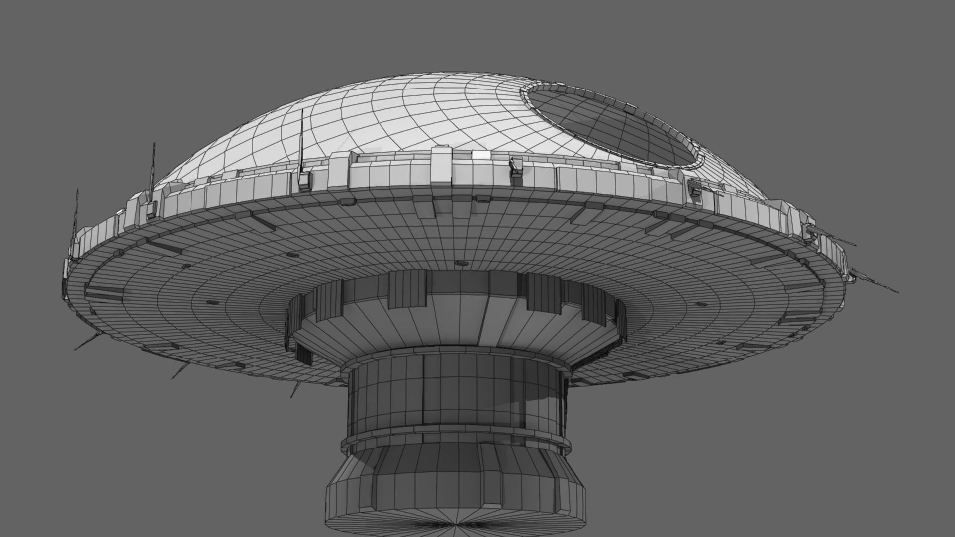 Dome District Low-poly 3D model_3