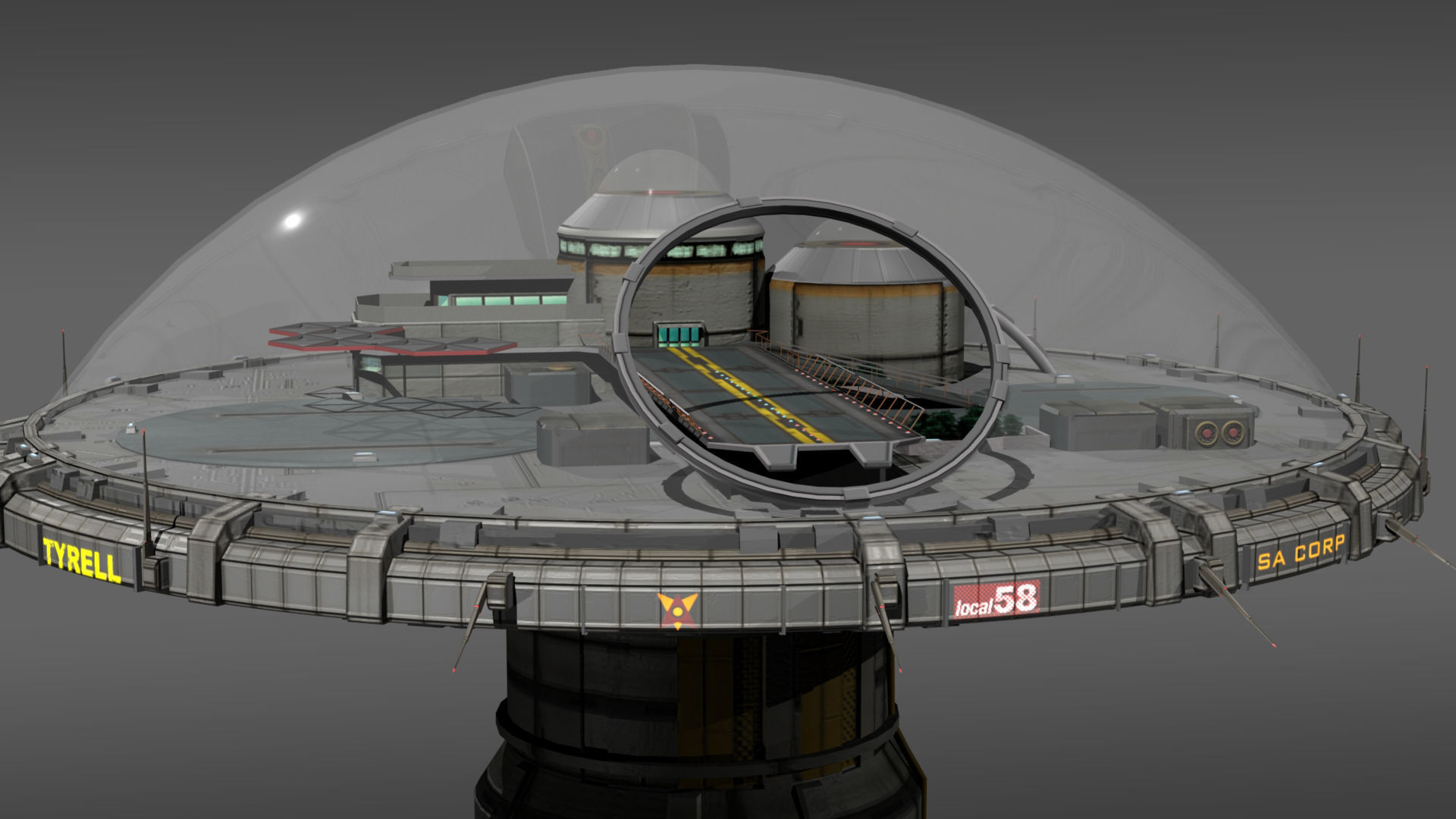 Dome District Low-poly 3D model_5