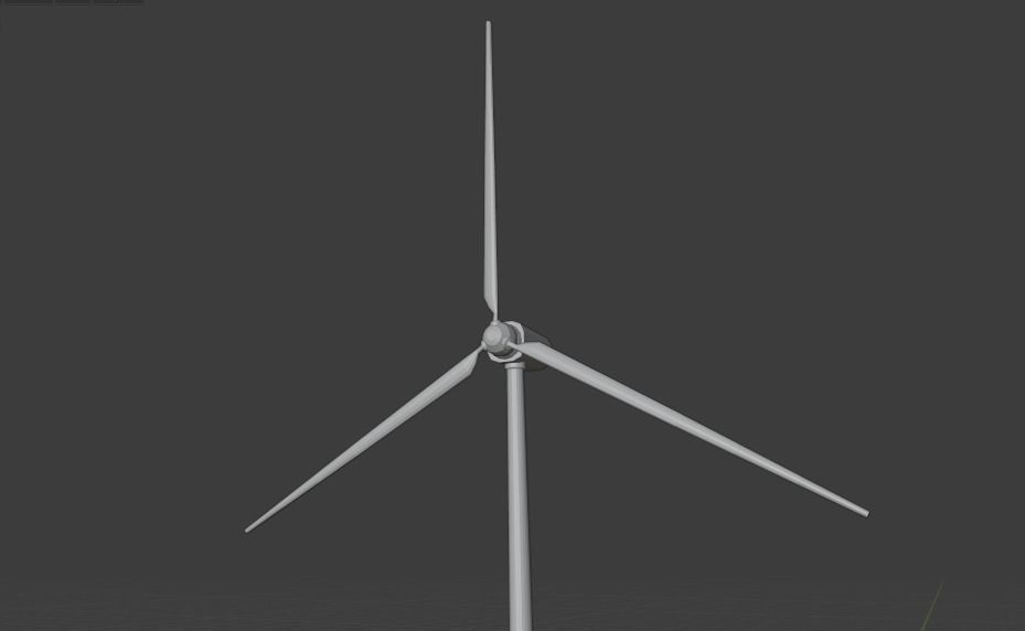 Low-Poly Wind Turbine - free Free low-poly 3D model_4