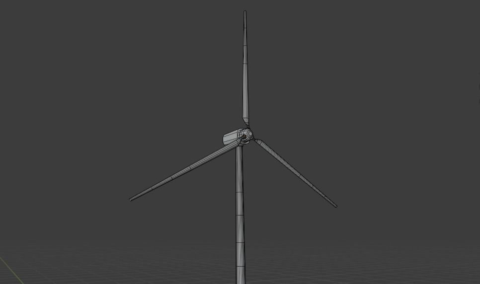 Low-Poly Wind Turbine - free Free low-poly 3D model_6
