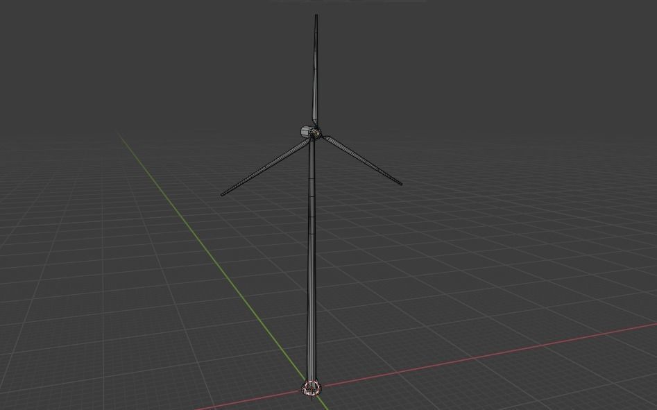 Low-Poly Wind Turbine - free Free low-poly 3D model_5