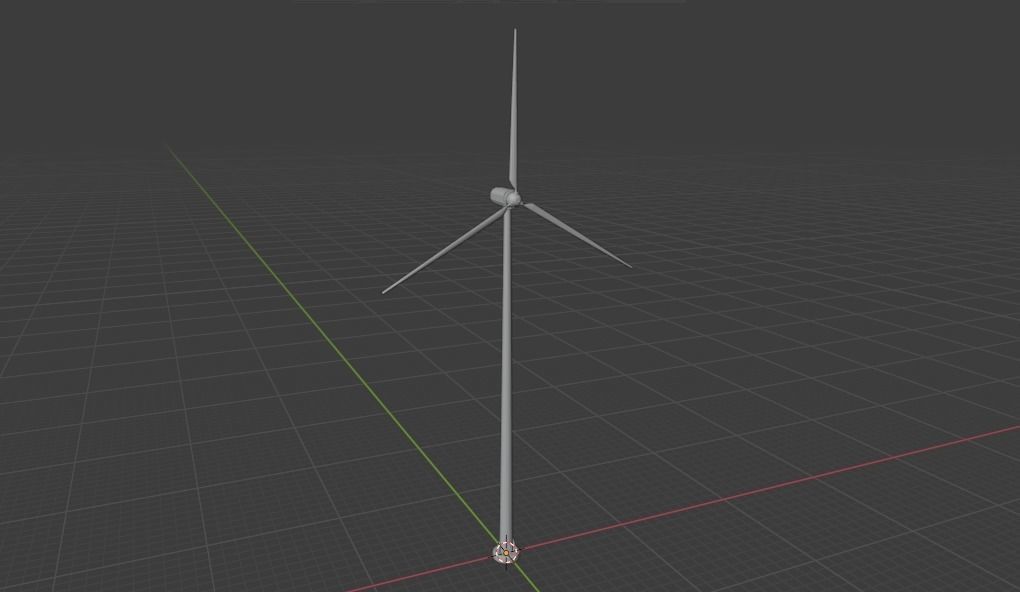 Low-Poly Wind Turbine - free Free low-poly 3D model_3