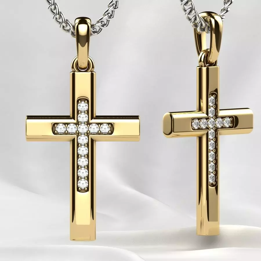 Fashion Gold Cross FREE Free 3D print model