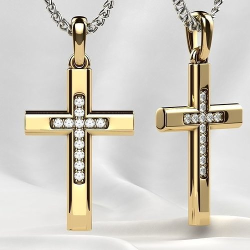 Fashion Gold Cross FREE Free 3D print model