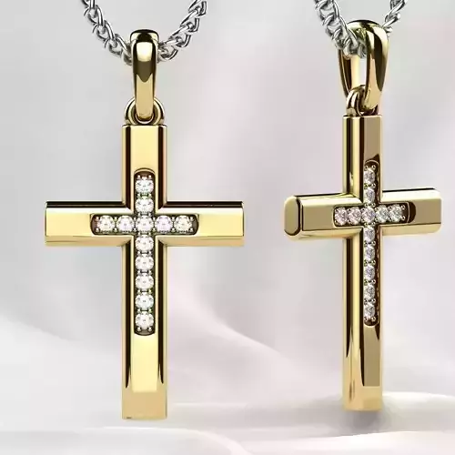 Fashion Gold Cross FREE Free 3D print model