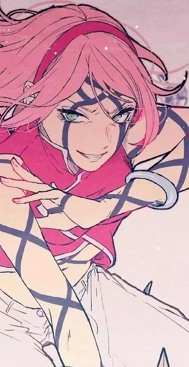 Sakura naruto character Low-poly 3D model