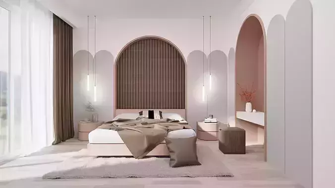 Bedroom High Quality 3D model and Keyshot FILE 