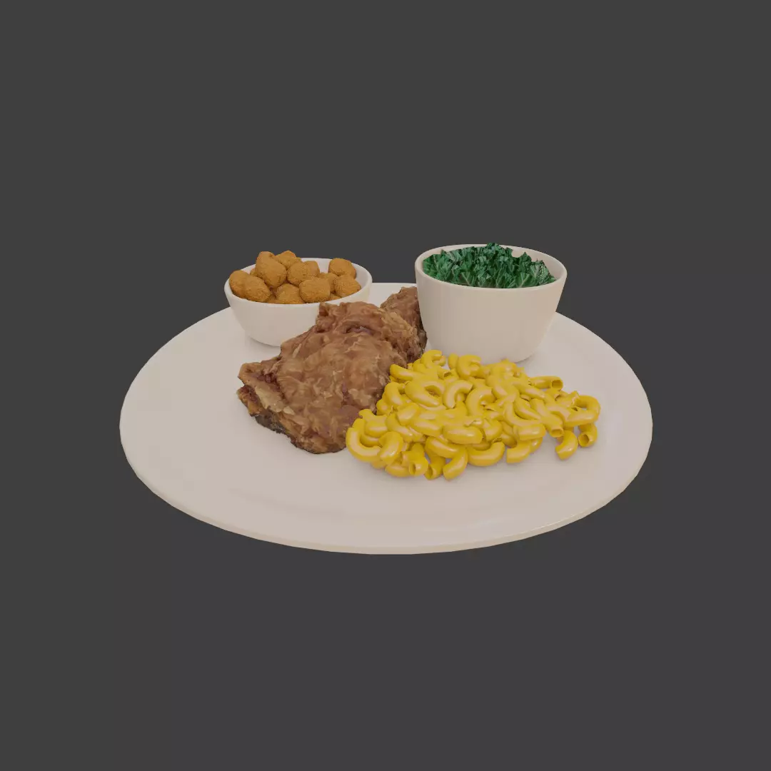 Food plate 01 3D model