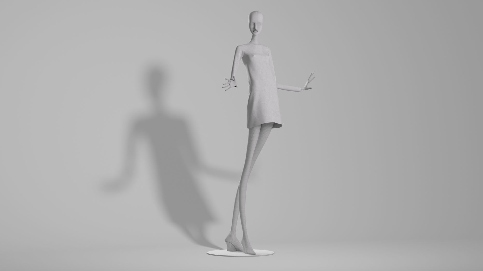 Colleen Corby 1960 Dress Pose 03 3D model_1