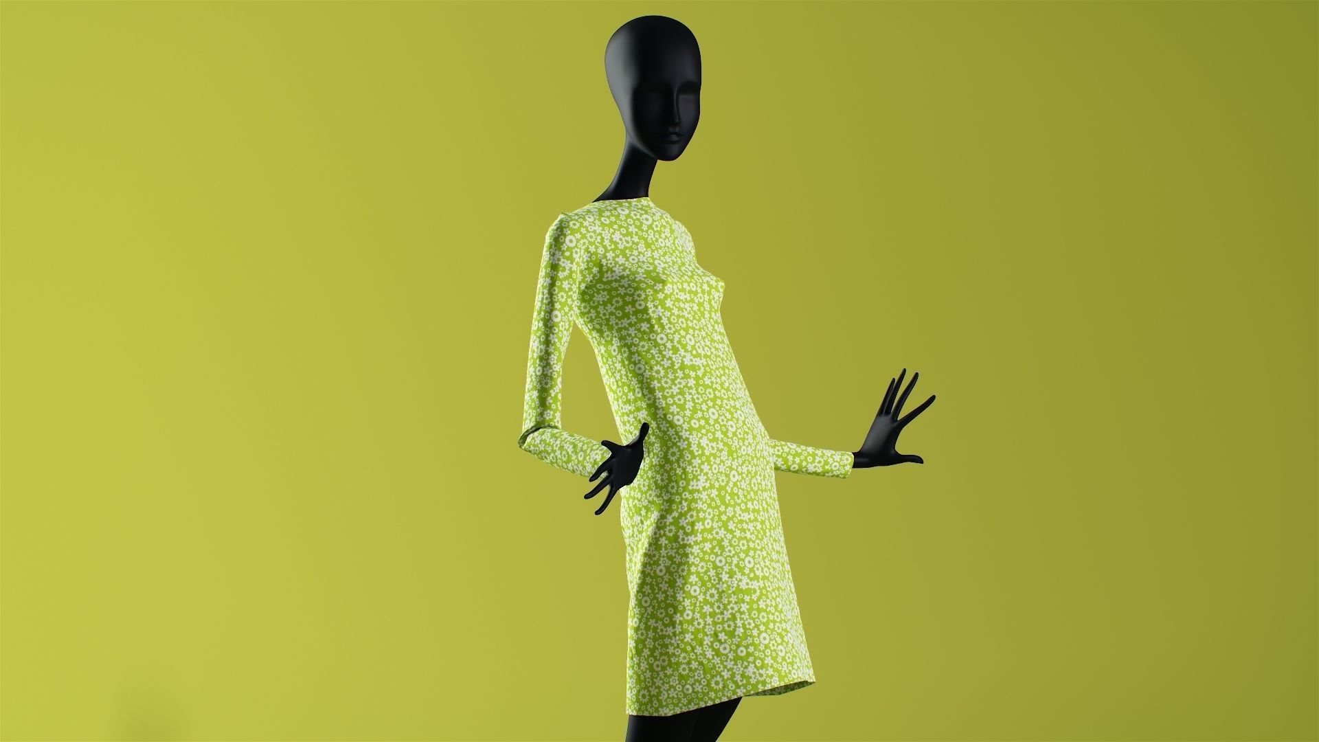 Colleen Corby 1960 Dress Pose 03 3D model_6