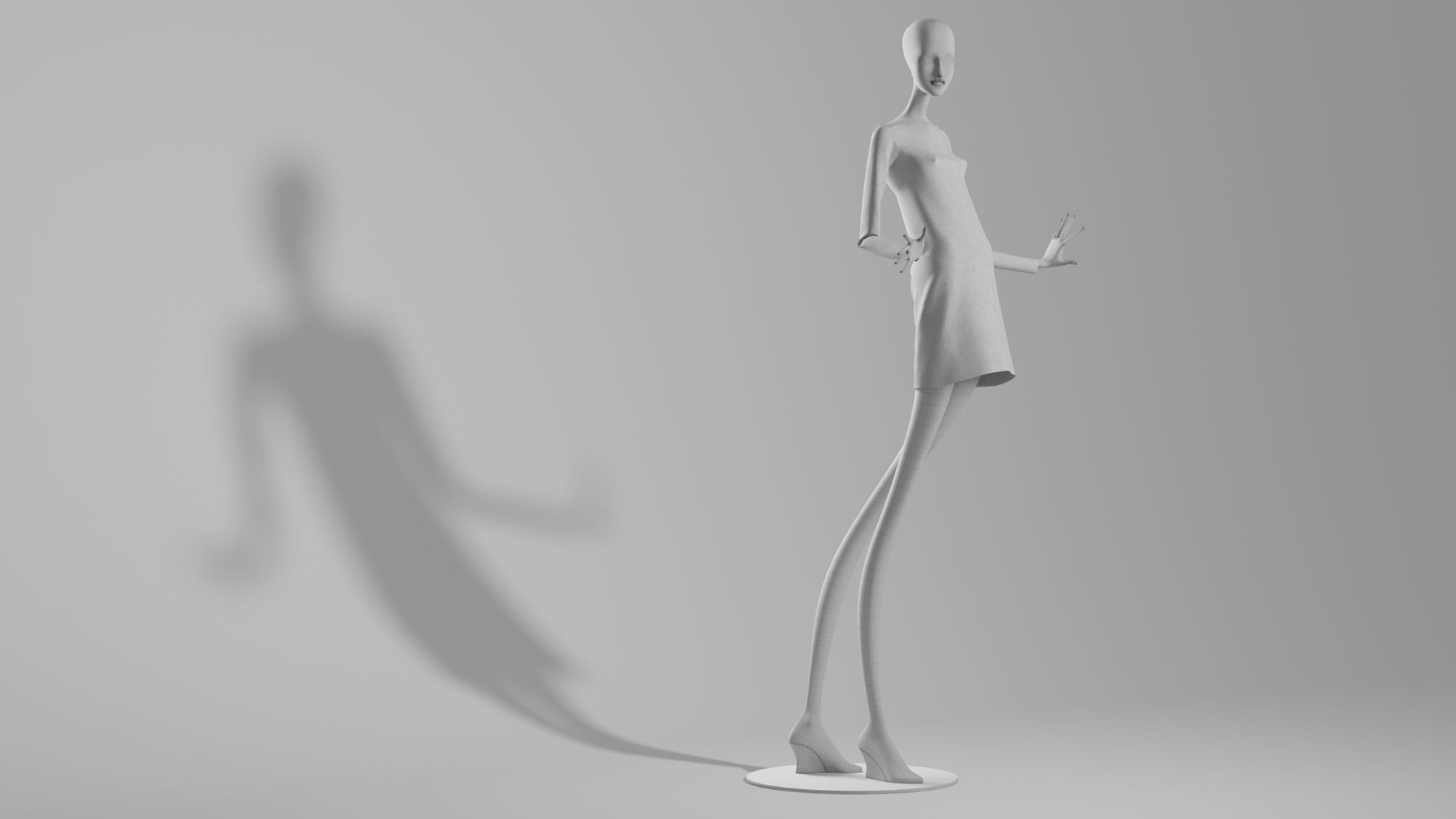 Colleen Corby 1960 Dress Pose 03 3D model_5