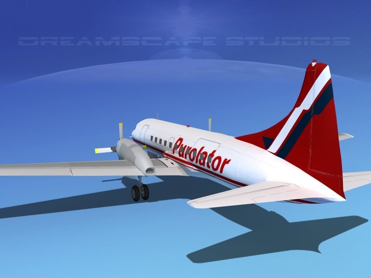 Convair CV-580 Purolator 3D model_10