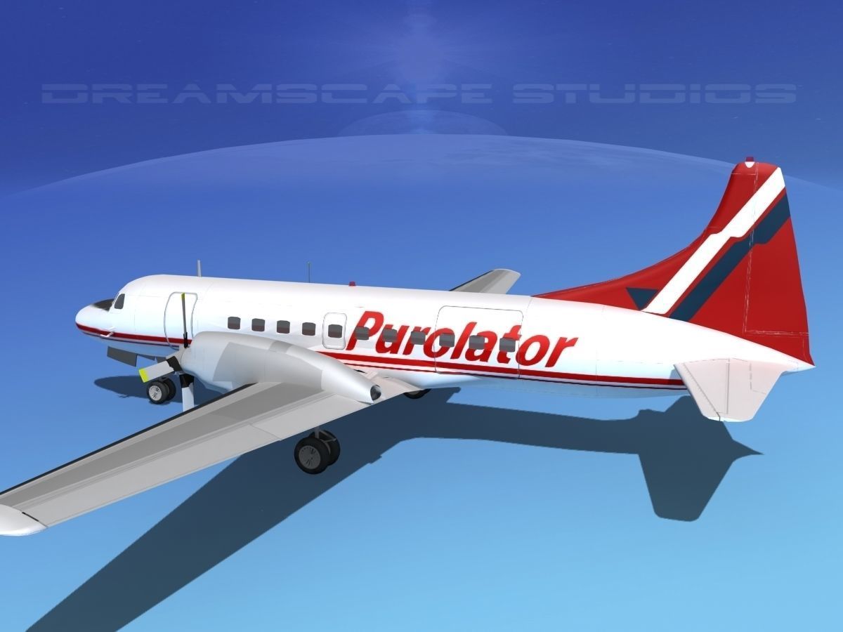 Convair CV-580 Purolator 3D model_11