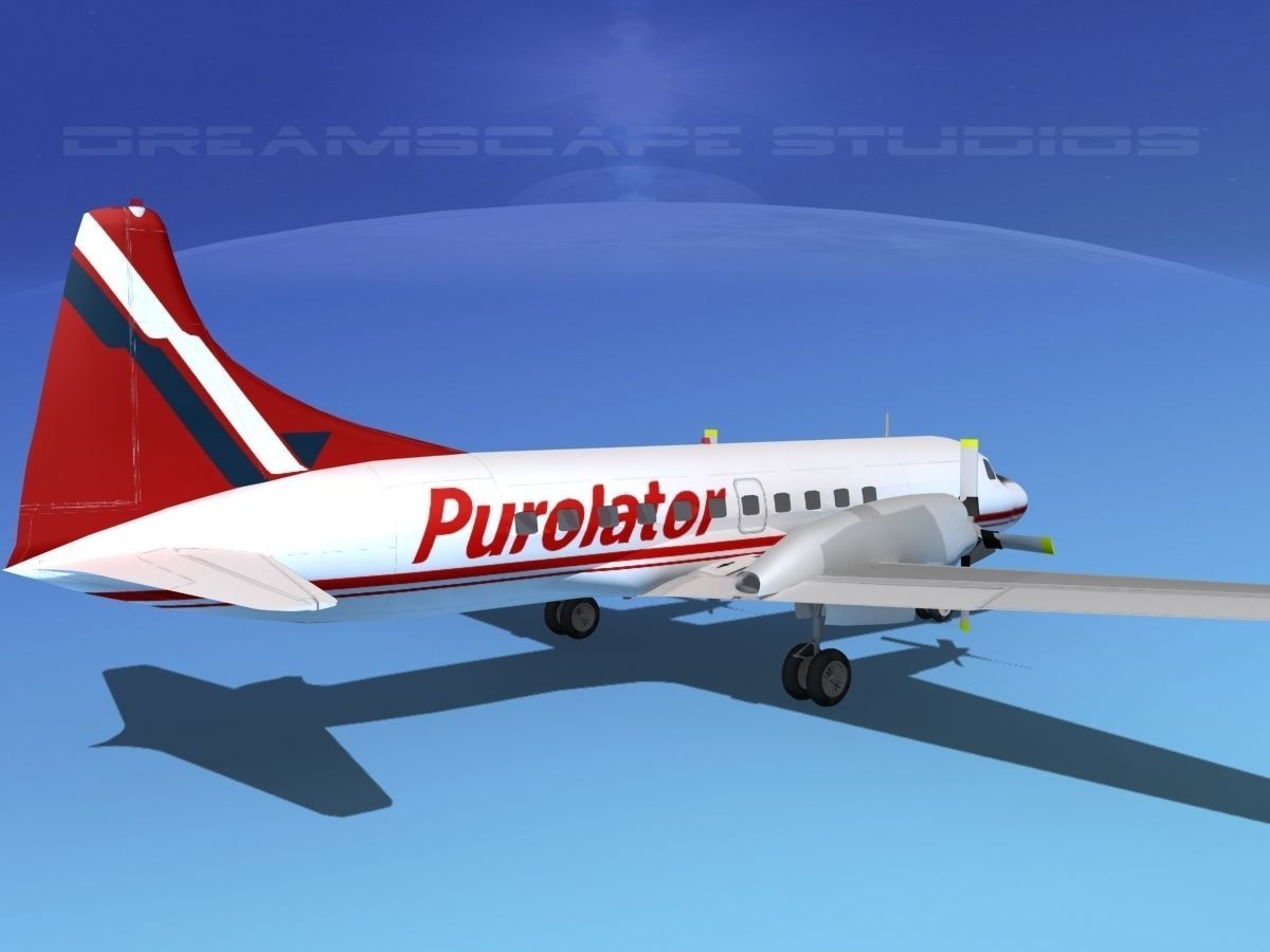 Convair CV-580 Purolator 3D model_8