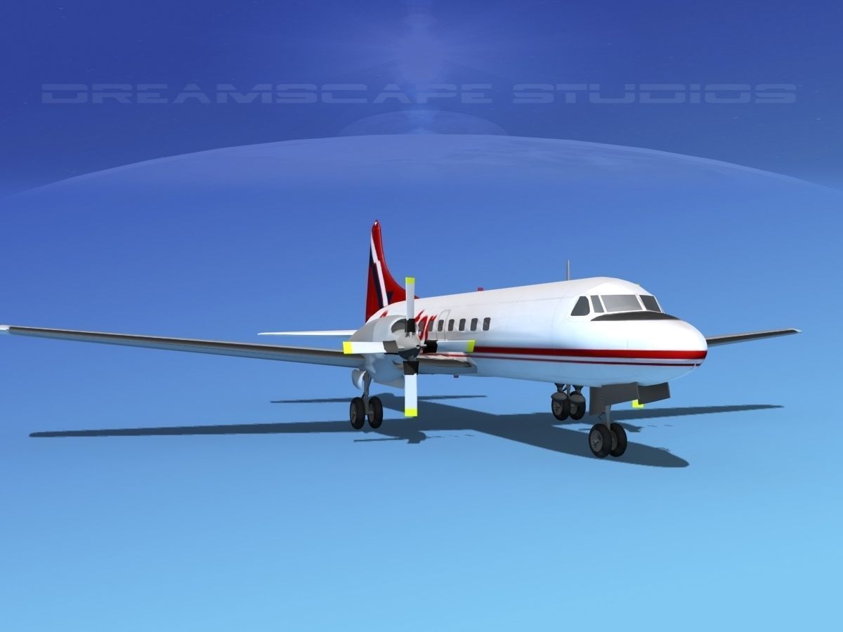 Convair CV-580 Purolator 3D model_2